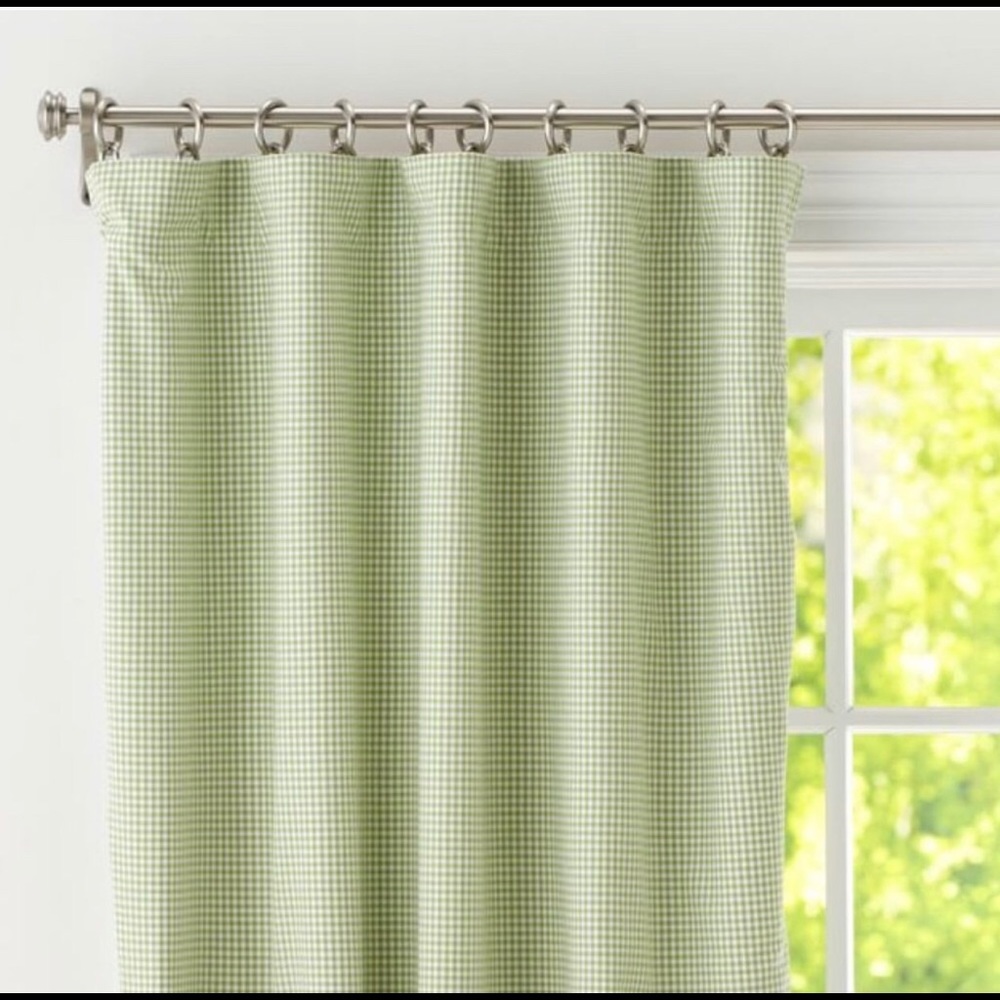 Pottery Barn Kids Green Gingham Panel 4